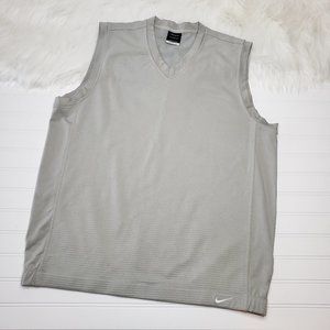 Nike Therma-Fit Textured V-Neck Golf Vest Gray Men's Size Large
